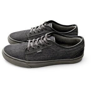 Vans Men's Charcoal Canvas Sneakers Sz 9